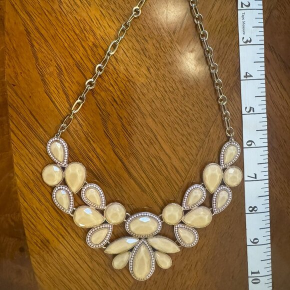 Adjustable Statement Bib Necklace in Blush - Picture 6 of 6
